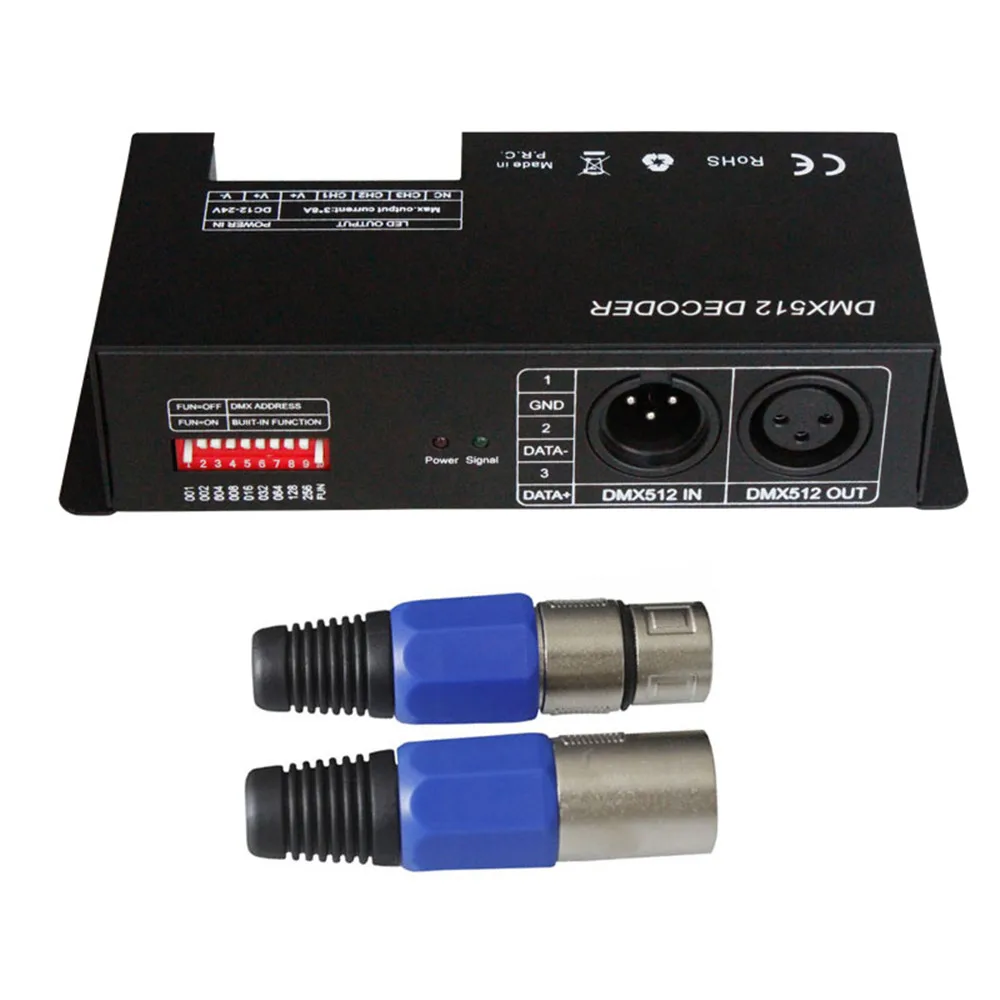 DMX512 Decoder DC 12V 24V 24A Iron Shell DMX to PWM Converter Controller for RGB LED Strip Lights Project Stage Master Console
DMX512 Decoder DC 12V 24V 24A Iron Shell DMX to PWM Converter Controller for RGB LED Strip Lights Project Stage Master Console