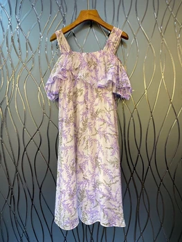 2020 Spring and Summer New Women's Strapless he ye bai Stitching Decorations Floral Printed Dress 607
2020 Spring and Summer New Women's Strapless he ye bai Stitching Decorations Floral Printed Dress 607