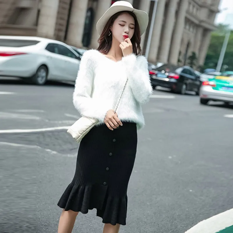 New ArriveHip Skirt Button Tight SkirtsAutumn Knit Skirt Section Long High Waist Solid Color Irregular Fishtail Wool Skirt
New ArriveHip Skirt Button Tight SkirtsAutumn Knit Skirt Section Long High Waist Solid Color Irregular Fishtail Wool Skirt