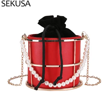 Hollow Out Fashion Women Evening Bags PU Bucket Design Day Clutch Beaded Chain Shoulder Wedding Party Handbags
Hollow Out Fashion Women Evening Bags PU Bucket Design Day Clutch Beaded Chain Shoulder Wedding Party Handbags