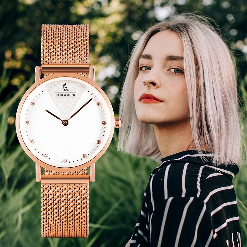 BOBO BIRD часы женские Women Watches Luxury stainless steel Quartz Wristwatch Lady reloj mujer Birthday anniversary gift
BOBO BIRD часы женские Women Watches Luxury stainless steel Quartz Wristwatch Lady reloj mujer Birthday anniversary gift
