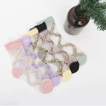 Breathable Thin Socks Summer Women Transparent Lace Silk Crystal Rose Flower Socks Girls Elastic Short Socks New Sox See Through
Breathable Thin Socks Summer Women Transparent Lace Silk Crystal Rose Flower Socks Girls Elastic Short Socks New Sox See Through