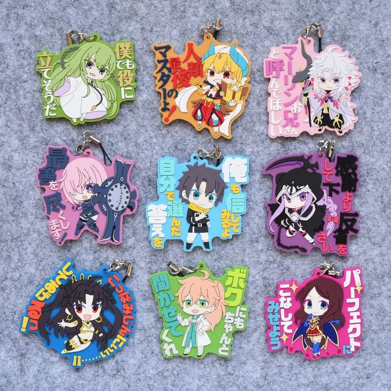 Fate/Grand Order Zettai Majuu Sensen Babylonia Anime FGO Gilgamesh Mash Ishtar Romani Enkidu Leonardo резиновый брелок|Игровые