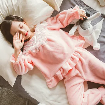 Kids Pajamas Girls Winter Pajamas Children Autumn Thick Flannel Princess Wind Plus Velvet Home Suit Korean Girl Clothes Winter
Kids Pajamas Girls Winter Pajamas Children Autumn Thick Flannel Princess Wind Plus Velvet Home Suit Korean Girl Clothes Winter