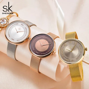 Shengke Creative Women Watches 3 Colors Stylish Japanese Quartz Ladies Watch Luxury Stainless Steel Clock Reloj Mujer Wife Gift
Shengke Creative Women Watches 3 Colors Stylish Japanese Quartz Ladies Watch Luxury Stainless Steel Clock Reloj Mujer Wife Gift