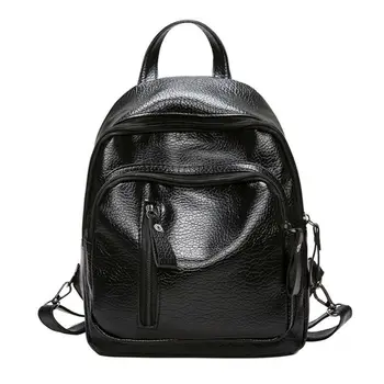 2019 Fashion Trend Ladies Simple Small Bag Rucksack PU Leather Women Casual New Black Pack Zip Up Travel Bag Tote Satchel 
2019 Fashion Trend Ladies Simple Small Bag Rucksack PU Leather Women Casual New Black Pack Zip Up Travel Bag Tote Satchel