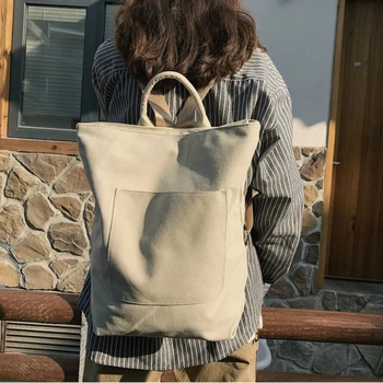 2020 new simple and stylish portable large capacity Student backpack canvas backpack canvas backpack
2020 new simple and stylish portable large capacity Student backpack canvas backpack canvas backpack