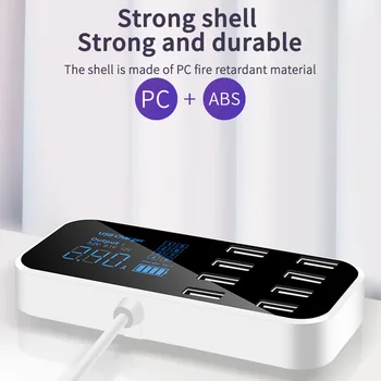 Fast Car Charger Auto 8 Port Multi USB LCD Display Phone Charger 12V Battery Charger USB Hub for Phone Tablets GPS DVR
Fast Car Charger Auto 8 Port Multi USB LCD Display Phone Charger 12V Battery Charger USB Hub for Phone Tablets GPS DVR