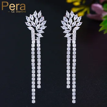 Pera Fashion Shiny Crystal Silver Color Elegant Long Round CZ Tassel Drop Dangle Earrings for Bridal Wedding Party Jewelry E617
Pera Fashion Shiny Crystal Silver Color Elegant Long Round CZ Tassel Drop Dangle Earrings for Bridal Wedding Party Jewelry E617