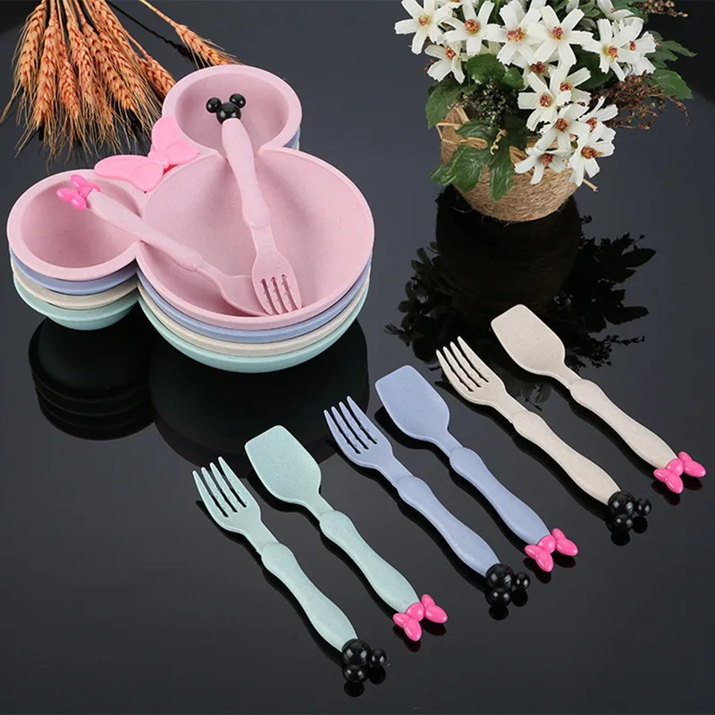 3pcs/Set Wheat Straw Children Cartoon Tableware Set Baby Dinner Plate Baby Training Bowl Spoon Fork Cute Dishes for Kids Plate
3pcs/Set Wheat Straw Children Cartoon Tableware Set Baby Dinner Plate Baby Training Bowl Spoon Fork Cute Dishes for Kids Plate