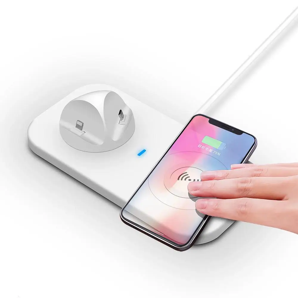 Wireless Charger 3 in 1 Fast Wireless Charging Dock Charging Station for Multiple Devices Compatible with Micro Lightning Type-C
Wireless Charger 3 in 1 Fast Wireless Charging Dock Charging Station for Multiple Devices Compatible with Micro Lightning Type-C