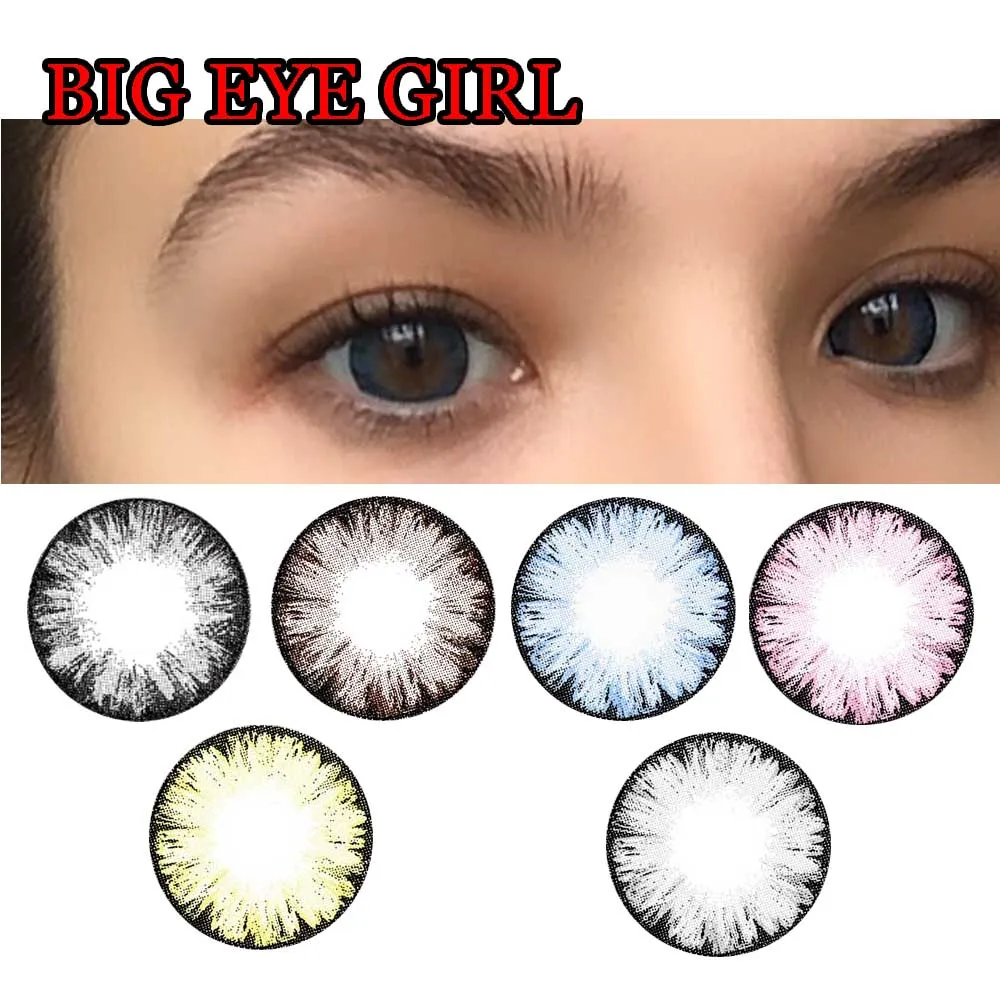 Unisex 14.5mm Contact Lenses for Women Men Color 1 year use Cosmetic Glass Eyewear Big Eye Girl 6 colors
Unisex 14.5mm Contact Lenses for Women Men Color 1 year use Cosmetic Glass Eyewear Big Eye Girl 6 colors