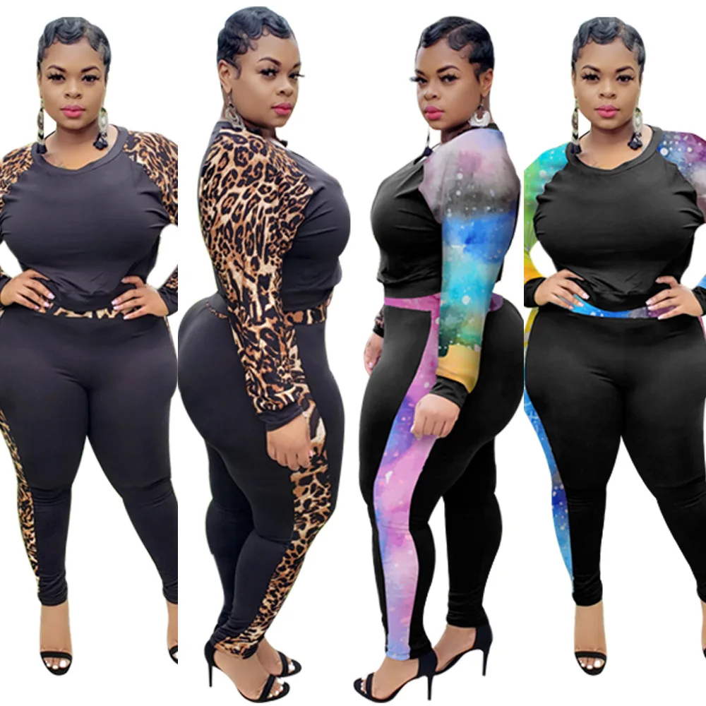 Echoine Plus Size Two Piece Set Women Tie Dye Leopard Print Sweatshirt Jogger Pants Active Tracksuit Matching Set Fitness Outfit
Echoine Plus Size Two Piece Set Women Tie Dye Leopard Print Sweatshirt Jogger Pants Active Tracksuit Matching Set Fitness Outfit