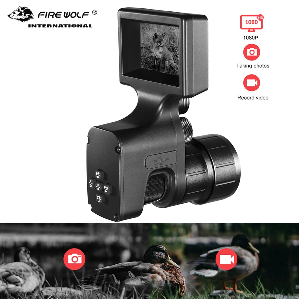FIRE WOLF HD1080p Night vision device with/Wifi 200M Rang NV Riflescope IR Night vision Sight For hunting Trail Optical Camera
FIRE WOLF HD1080p Night vision device with/Wifi 200M Rang NV Riflescope IR Night vision Sight For hunting Trail Optical Camera