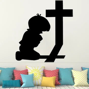 Boy Praying cross Wall Sticker for kids rooms decoration religion Sticker Vinyl kindergarten church home Decal decor HY585
Boy Praying cross Wall Sticker for kids rooms decoration religion Sticker Vinyl kindergarten church home Decal decor HY585