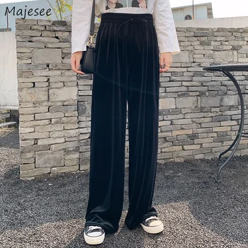 High Waist Pants Women Drawstring Warm Full Length Velour Womens Wide Leg Autumn Korean Fashion Harajuku Trousers Sweatpants
High Waist Pants Women Drawstring Warm Full Length Velour Womens Wide Leg Autumn Korean Fashion Harajuku Trousers Sweatpants