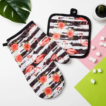 Kitchen. set 2 ave. Doliana "Flamingo", potholder 16 * 16 cm, mitten 25 * 16 cm, polyester 100% 3840618
Kitchen. set 2 ave. Doliana "Flamingo", potholder 16 * 16 cm, mitten 25 * 16 cm, polyester 100% 3840618