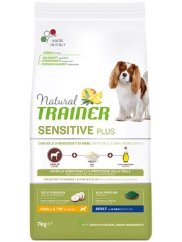 TRAINER TRAINER NATURAL SENSITIVE PLUS SMALL & TOY ADULT HORSE bezzernovoy for adult dogs of small breeds with horsemeat
TRAINER TRAINER NATURAL SENSITIVE PLUS SMALL & TOY ADULT HORSE bezzernovoy for adult dogs of small breeds with horsemeat