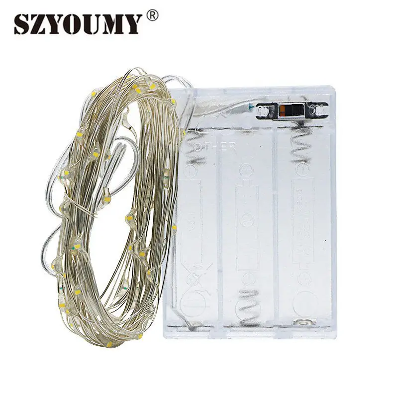 SZYOUMY LED String light Fairy light 1m 2m 5m 10m Silver wire Christmas wedding Party decoration Garland lights
SZYOUMY LED String light Fairy light 1m 2m 5m 10m Silver wire Christmas wedding Party decoration Garland lights