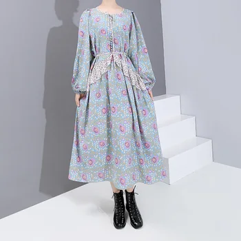 Prairie Chic Floral Print Plump Woman Dress Retro Plus Size Loose Slim Long Sleeve Ruffles Sweet Girl's Dress
Prairie Chic Floral Print Plump Woman Dress Retro Plus Size Loose Slim Long Sleeve Ruffles Sweet Girl's Dress