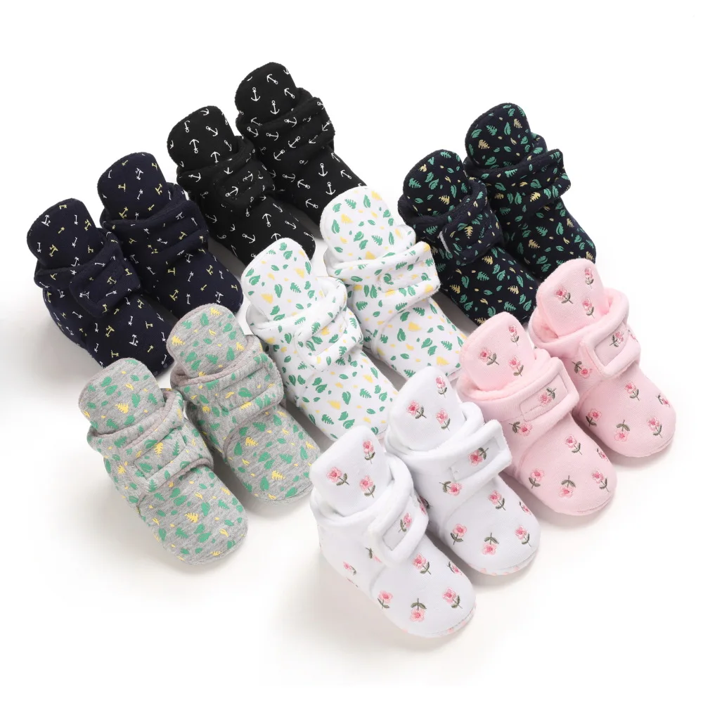 Baby Cozy Booties, Cute Floral Leaf Tree Anchor Pattern Slippers Indoor Soft Sole Toddle First Walkers Shoes with Grippers
Baby Cozy Booties, Cute Floral Leaf Tree Anchor Pattern Slippers Indoor Soft Sole Toddle First Walkers Shoes with Grippers