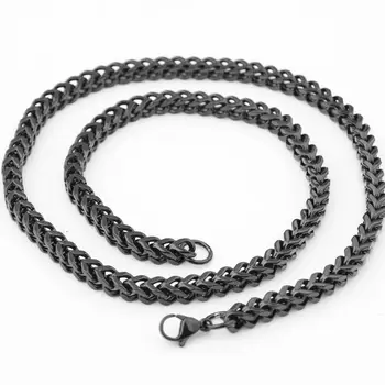 Tiasri Black Color Punk Men's Necklace Heavy Solid Stainless Steel Chain Hip hop Male Jewelry Wholesale and Retail 6mm Choker
Tiasri Black Color Punk Men's Necklace Heavy Solid Stainless Steel Chain Hip hop Male Jewelry Wholesale and Retail 6mm Choker