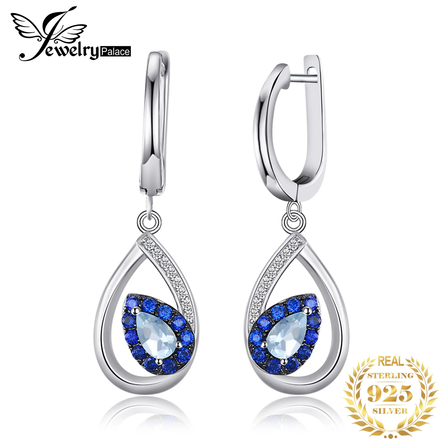 JewelryPalace Fashion 1.7ct Natural Sky Blue Topaz Hoop Earrings For Woman Real 925 Sterling Silver Vintage Fine Jewelry Gift
JewelryPalace Fashion 1.7ct Natural Sky Blue Topaz Hoop Earrings For Woman Real 925 Sterling Silver Vintage Fine Jewelry Gift
