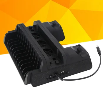 Multifunction Cooling Fan Charging Station for PS4 Console Controllers Disc Shelf for PlayStation 4 Slim / Pro (Black)
Multifunction Cooling Fan Charging Station for PS4 Console Controllers Disc Shelf for PlayStation 4 Slim / Pro (Black)
