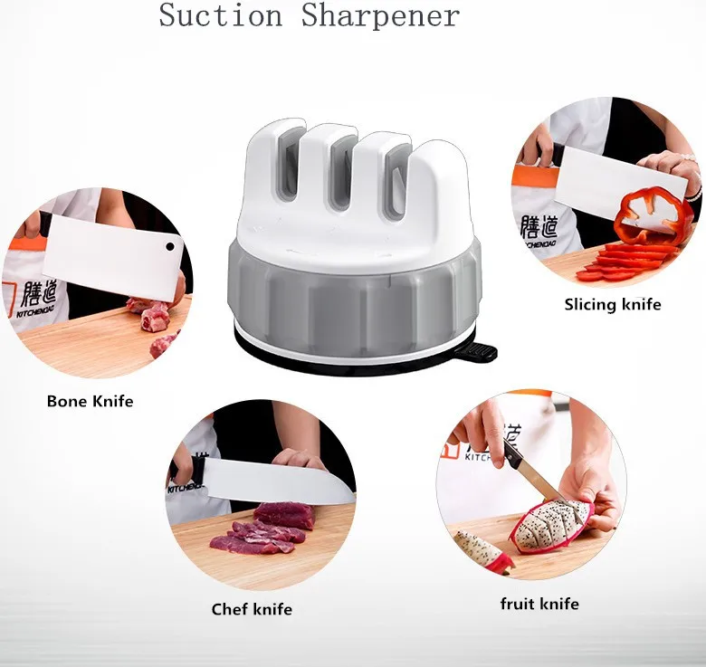 3 Stages Quick sharpener ( tungsten diamond and ceramic ) strong suction cup base home kitchen sharpener tool
3 Stages Quick sharpener ( tungsten diamond and ceramic ) strong suction cup base home kitchen sharpener tool