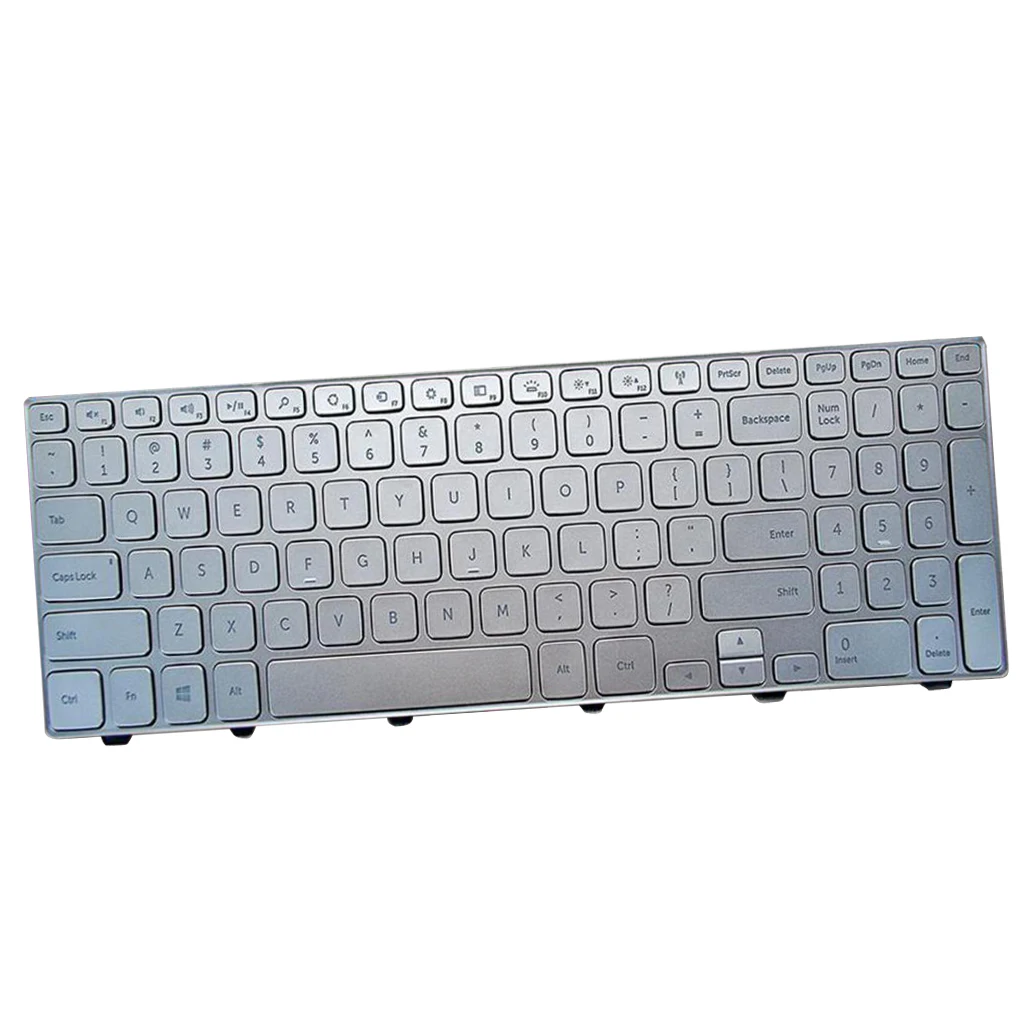 Replacement US English Layout Laptop Keyboard with Backlit/Backlight High Quality for Dell Inspiron 15-7000 7537, Silver Replacement US English Layout Laptop Keyboard with Backlit/Backlight High Quality for Dell Inspiron 15-7000 7537, Silver