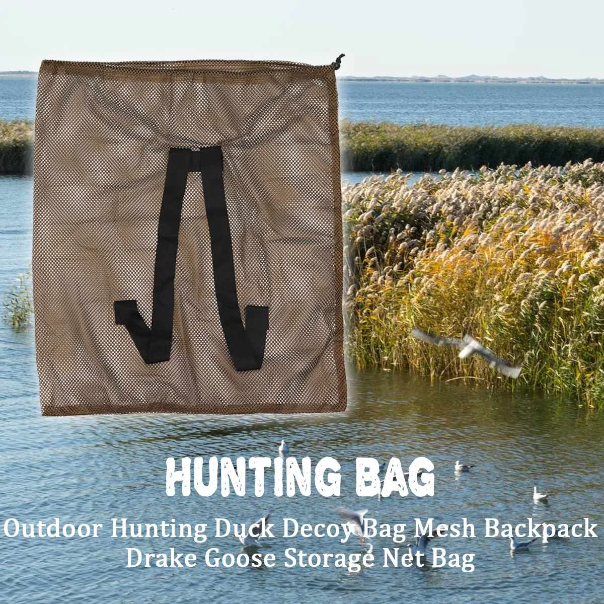 100X75cm Outdoor Durable Hunting Duck Decoy Bag Mesh Large Capacity Backpack with Shoulder Straps Drake Goose Storage Net Bag
100X75cm Outdoor Durable Hunting Duck Decoy Bag Mesh Large Capacity Backpack with Shoulder Straps Drake Goose Storage Net Bag