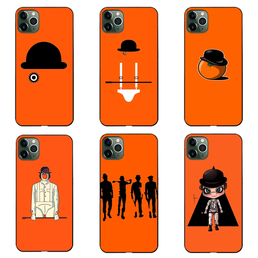 Заводной оранжевый чехол для телефона черный мягкий iPhone 11 Pro Max 6 7 8 plus 5s X XS XR XSMax