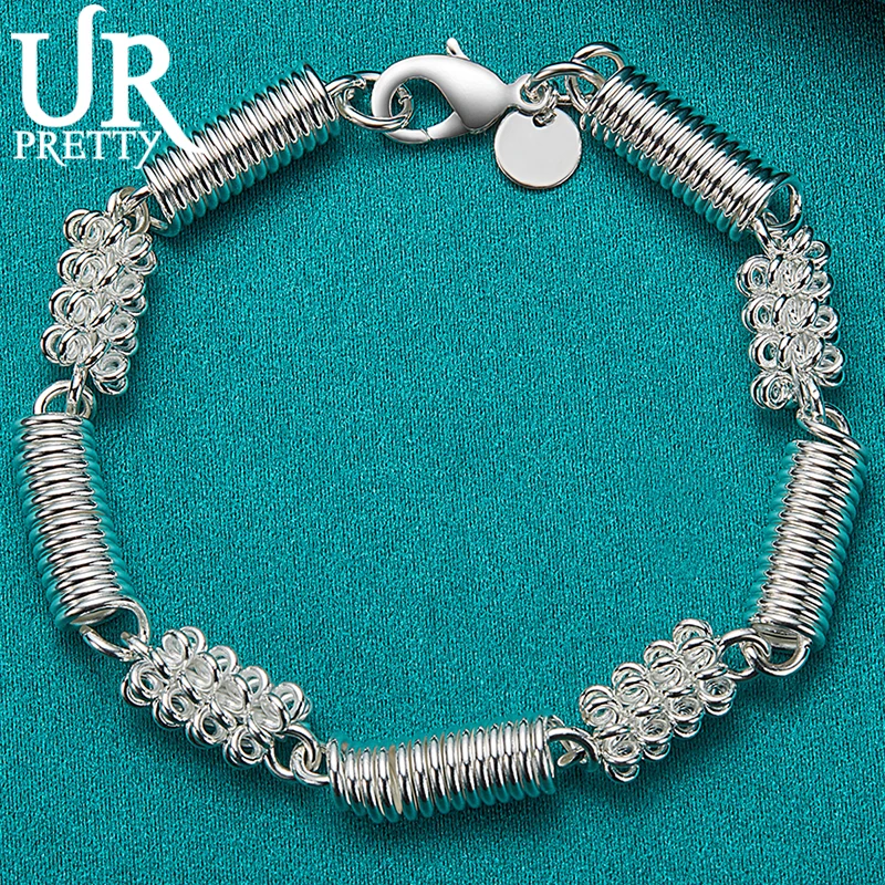 URPRETTY 25 Sterling Silver Spring Chain Bracelet For Man Women Wedding Engagement Party Jewelry Gift
URPRETTY 25 Sterling Silver Spring Chain Bracelet For Man Women Wedding Engagement Party Jewelry Gift