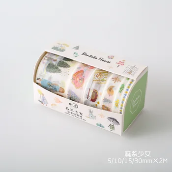 6 Rolls/Box Forest Girls Golden Stamp Masking Washi Tape Hand Account Notebook Computer Decor
6 Rolls/Box Forest Girls Golden Stamp Masking Washi Tape Hand Account Notebook Computer Decor