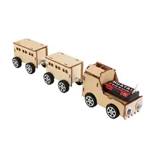 Juguete de montaje DIY modelo RC trenes Premium creativo Simple educativo divertido artesanal 3D rompecabezas tren de juguete para niños(China)