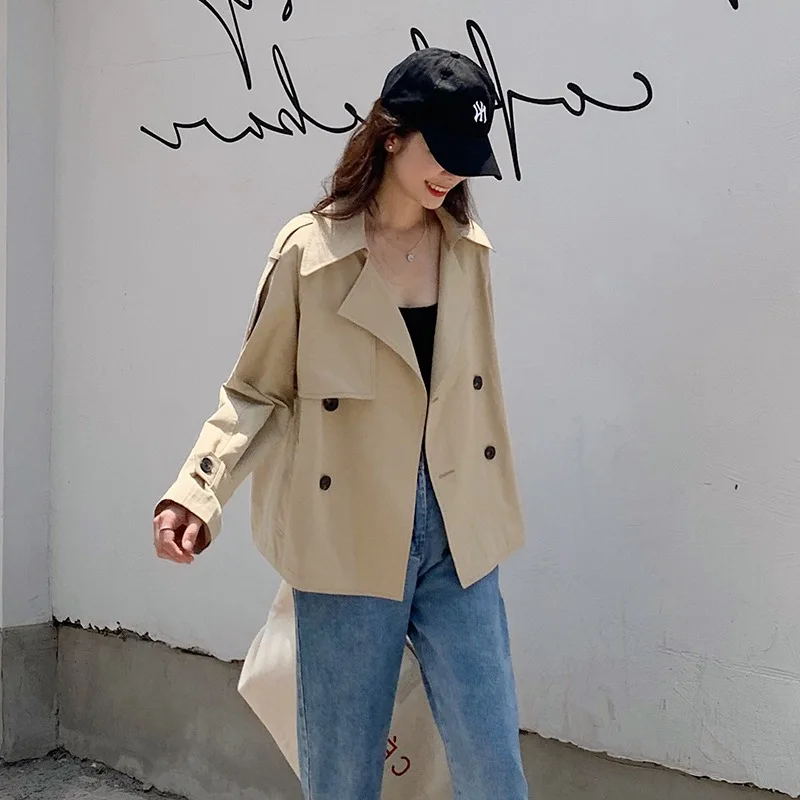 Photo Shoot Main Push CHIC People Do Not Pick Versatile Khaki Double Breasted Short Loose Casual Elegant Trench Coat Women's
Photo Shoot Main Push CHIC People Do Not Pick Versatile Khaki Double Breasted Short Loose Casual Elegant Trench Coat Women's