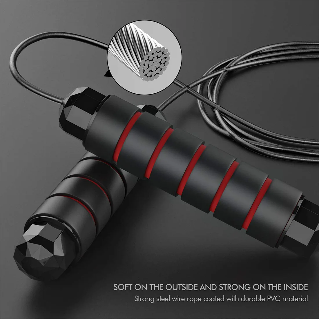 Jump Rope Safe Pvc Bearing Load Wire Rope Skipping Tangle-Free Rapid Speed Jumping Cable with Ball Bearings Fitness Home Slim
Jump Rope Safe Pvc Bearing Load Wire Rope Skipping Tangle-Free Rapid Speed Jumping Cable with Ball Bearings Fitness Home Slim