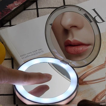 Magnifying Lighted Makeup Mirror Light Mini Round Portable LED Make Up Mirror Sensing USB Chargeable Foldable makeup mirror
Magnifying Lighted Makeup Mirror Light Mini Round Portable LED Make Up Mirror Sensing USB Chargeable Foldable makeup mirror