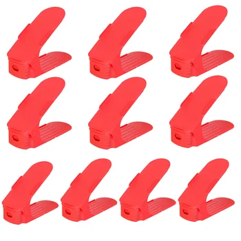 10Pcs/set Simple Adjustable Thicker Plastic Shoe Slots Organizer Double Layer Shoe Stacker Space Saver Storage Holder - Red
10Pcs/set Simple Adjustable Thicker Plastic Shoe Slots Organizer Double Layer Shoe Stacker Space Saver Storage Holder - Red