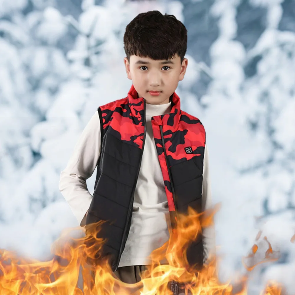 Children's Cotton Winter heated Vest USB charging Infrared Electric heated jacket Outdoor winter Warm Waistcoat Camping ì—´ì„ ì¡°ë¼
Children's Cotton Winter heated Vest USB charging Infrared Electric heated jacket Outdoor winter Warm Waistcoat Camping ì—´ì„ ì¡°ë¼