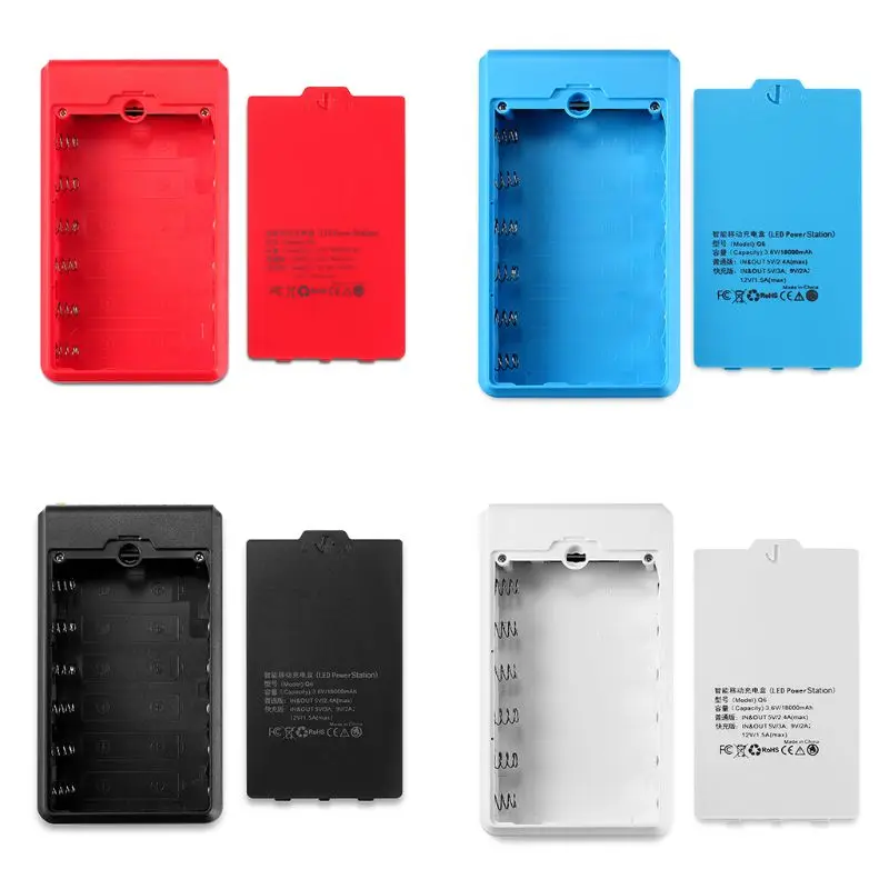 QC3.0 PD 6x18650 Battery Case DIY Power Bank Shell Battery Charge Storage Box PXPE
QC3.0 PD 6x18650 Battery Case DIY Power Bank Shell Battery Charge Storage Box PXPE