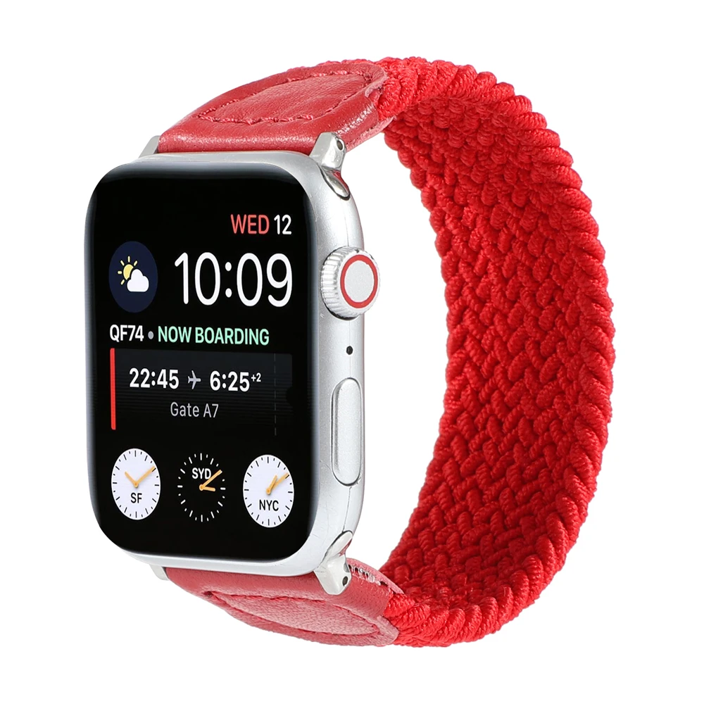CNSUPER Color Nylon Weave Elastic Watch Band Strap For Apple Watch Series 5/ 4 /3/ 2/1 Compatible with 38mm 40m 42mm 44mm
CNSUPER Color Nylon Weave Elastic Watch Band Strap For Apple Watch Series 5/ 4 /3/ 2/1 Compatible with 38mm 40m 42mm 44mm