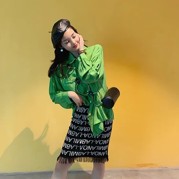 Korea 2019 Autumn New Ins Knit Tassel Letter Skirt + Loose Personality Hollow OutT Shirt Womens Two Piece Sets 2019 Streetwear
Korea 2019 Autumn New Ins Knit Tassel Letter Skirt + Loose Personality Hollow OutT Shirt Womens Two Piece Sets 2019 Streetwear