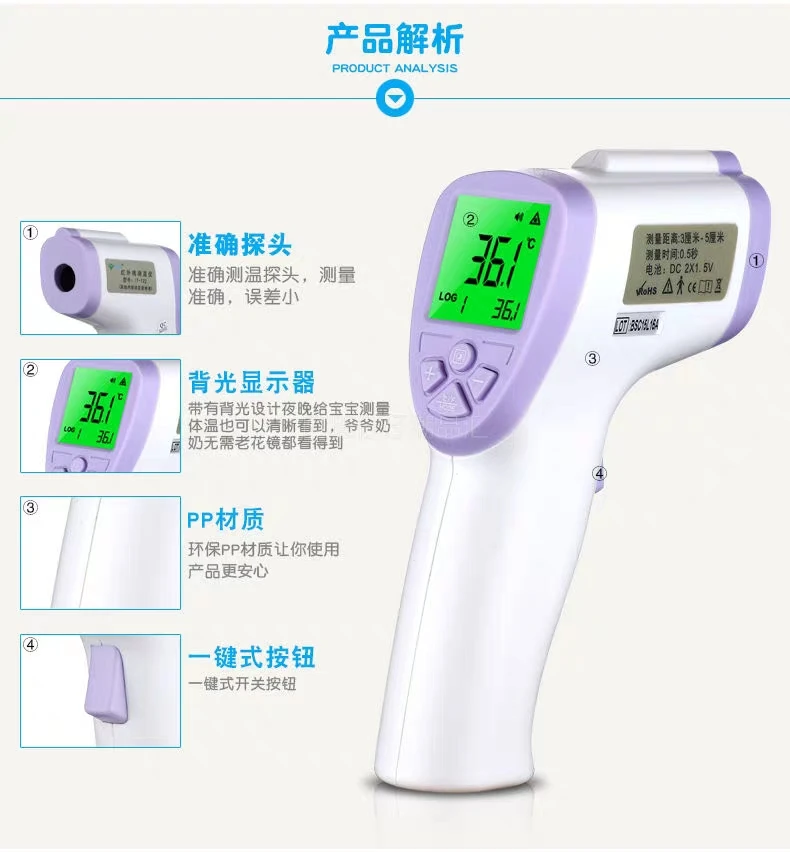 Baby thermometer non-contact infrared thermometer thermometer gun forehead thermometer thermometer thermometer
Baby thermometer non-contact infrared thermometer thermometer gun forehead thermometer thermometer thermometer