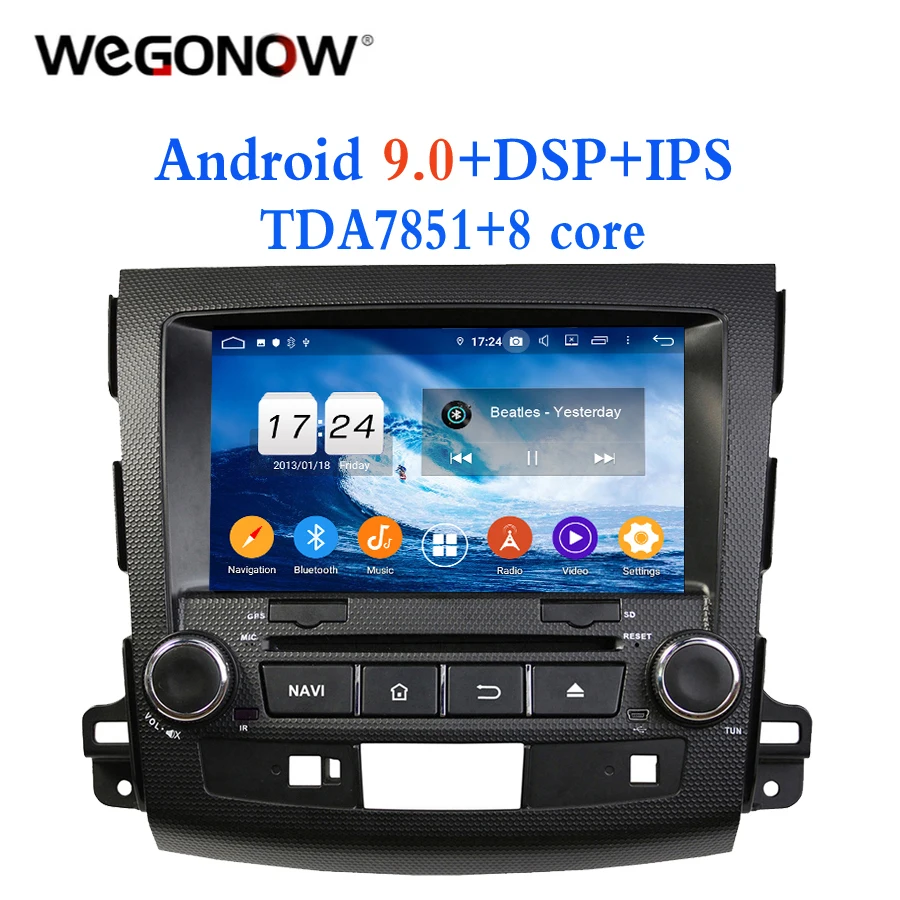 TDA7851 Android 9 0 4 Гб ram 8 Core для MITSUBISHI Outlander 2006 2012 автомобильный dvd плеер gps карта RDS радио