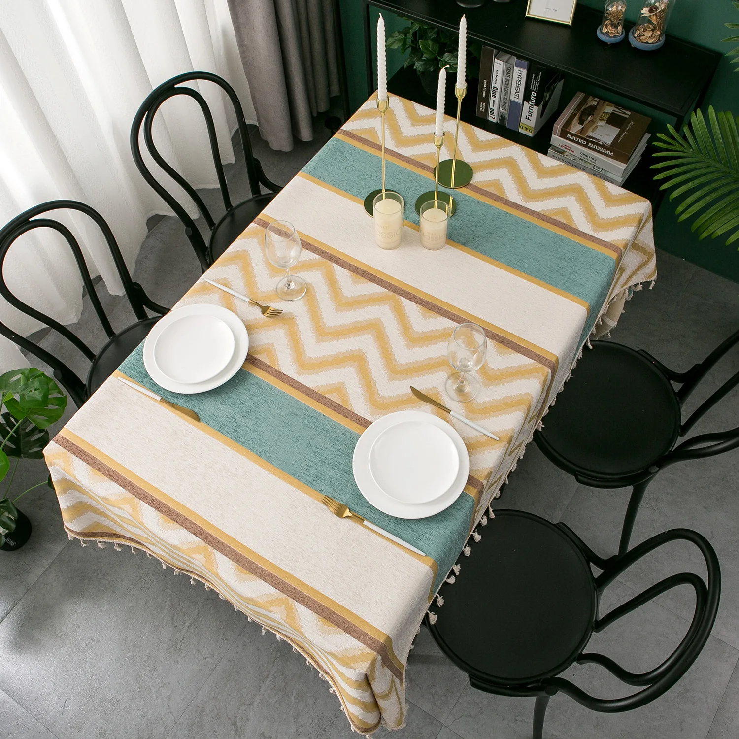 Chenille Flannel Jacquard Tablecloth Geometric Stripe Rectangular Waterproof Tablecloth Anti-dirty Home Art Decor Table Cover
Chenille Flannel Jacquard Tablecloth Geometric Stripe Rectangular Waterproof Tablecloth Anti-dirty Home Art Decor Table Cover