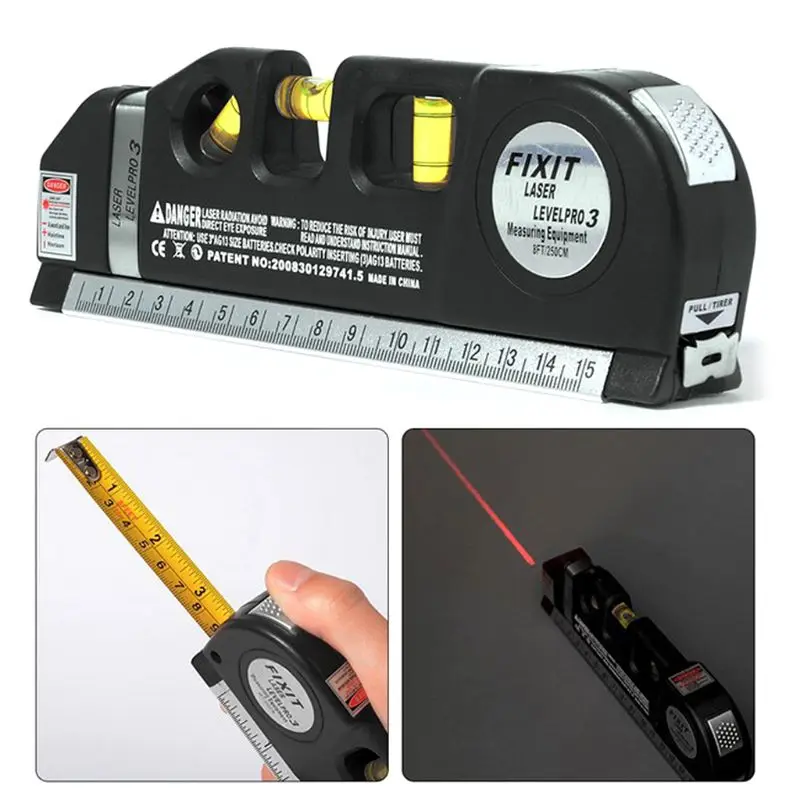 Level Horizon Horizontal Vertical Measure Line Tape Standard and Metric Ruler Multipurpose Lines Instrument
Level Horizon Horizontal Vertical Measure Line Tape Standard and Metric Ruler Multipurpose Lines Instrument