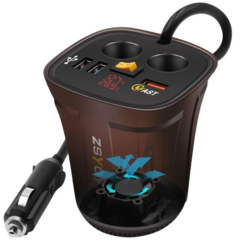 Car Cigarette Lighter Splitter QC 3.0 USB Charger Voltmeter Thermometer Switch
Car Cigarette Lighter Splitter QC 3.0 USB Charger Voltmeter Thermometer Switch