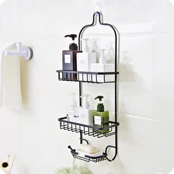 Kitchen multi-layer finishing rack wall-mounted storage rack bathroom free punching iron frame LO516422 
Kitchen multi-layer finishing rack wall-mounted storage rack bathroom free punching iron frame LO516422