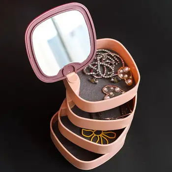 4 Layer 360 Degree Rotating Storage Box Cosmetics Organizers Jewelry Organizer Storage Box Desktop Organizer with Mirror Lid
4 Layer 360 Degree Rotating Storage Box Cosmetics Organizers Jewelry Organizer Storage Box Desktop Organizer with Mirror Lid